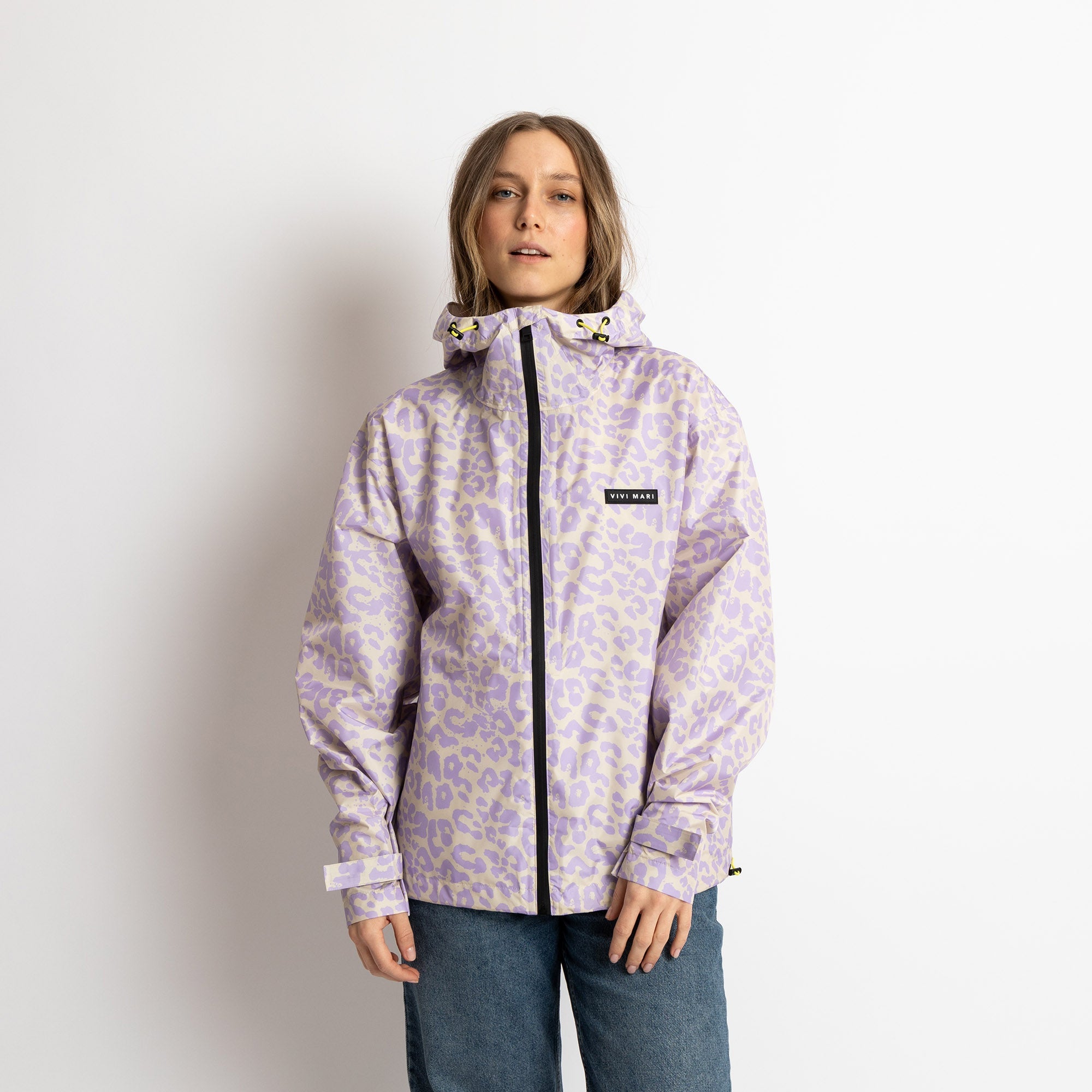 Rain Jacket leo splashes lavender/grey - VIVI MARI