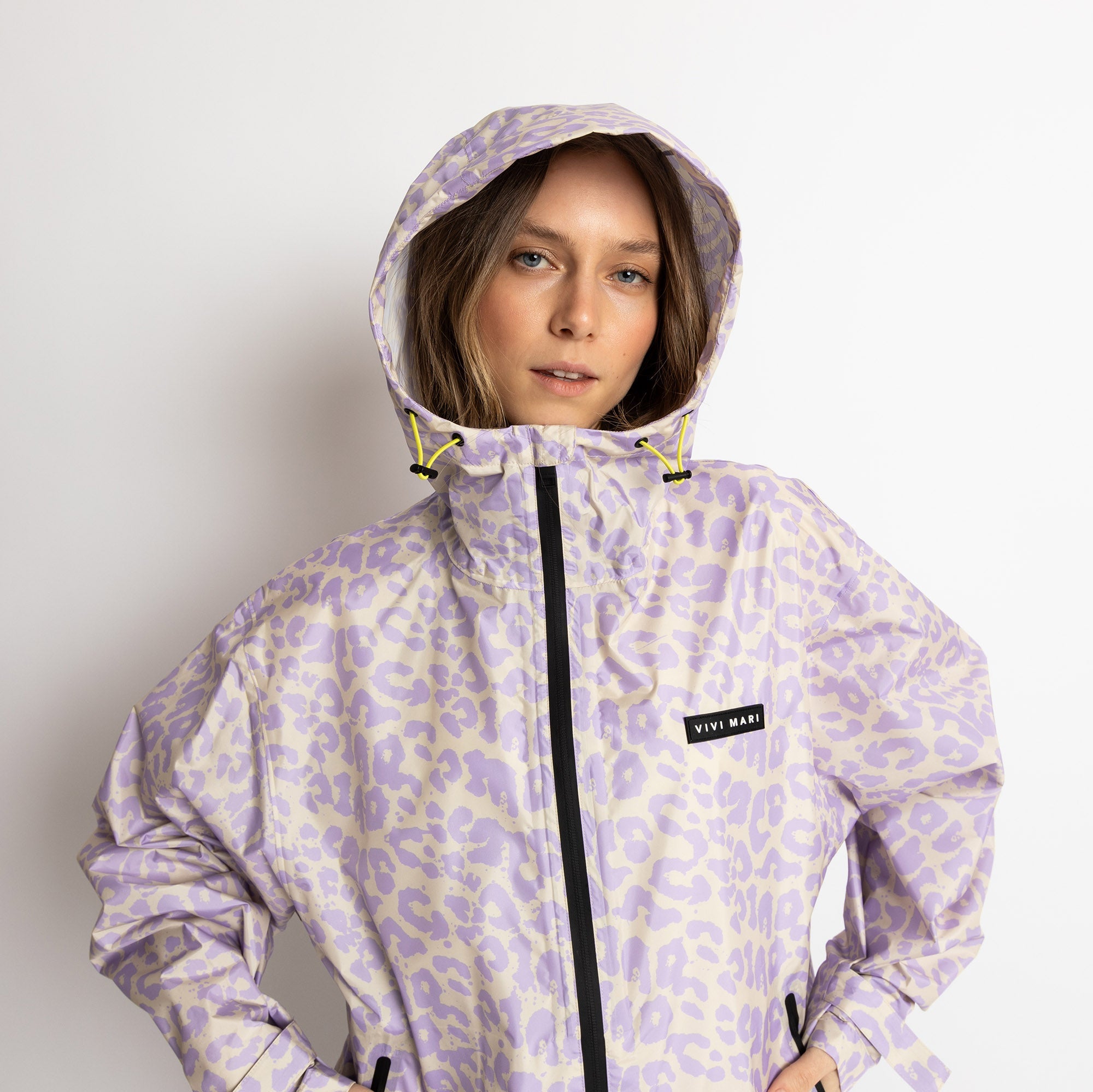 Rain Jacket leo splashes lavender/grey - VIVI MARI