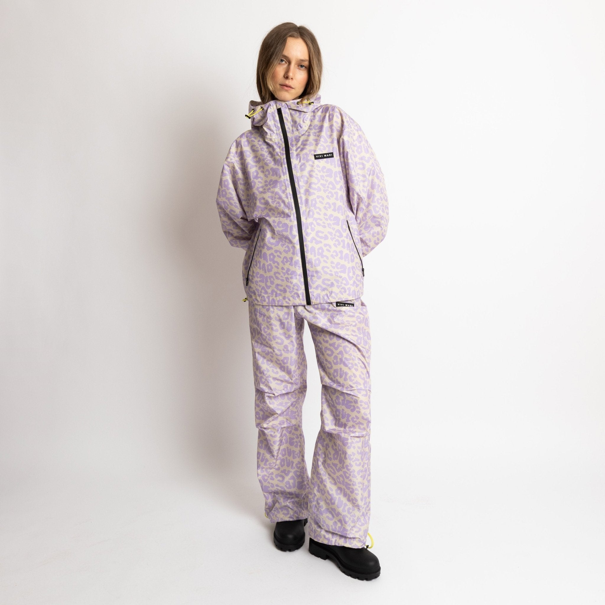 Rain Jacket leo splashes lavender/grey - VIVI MARI