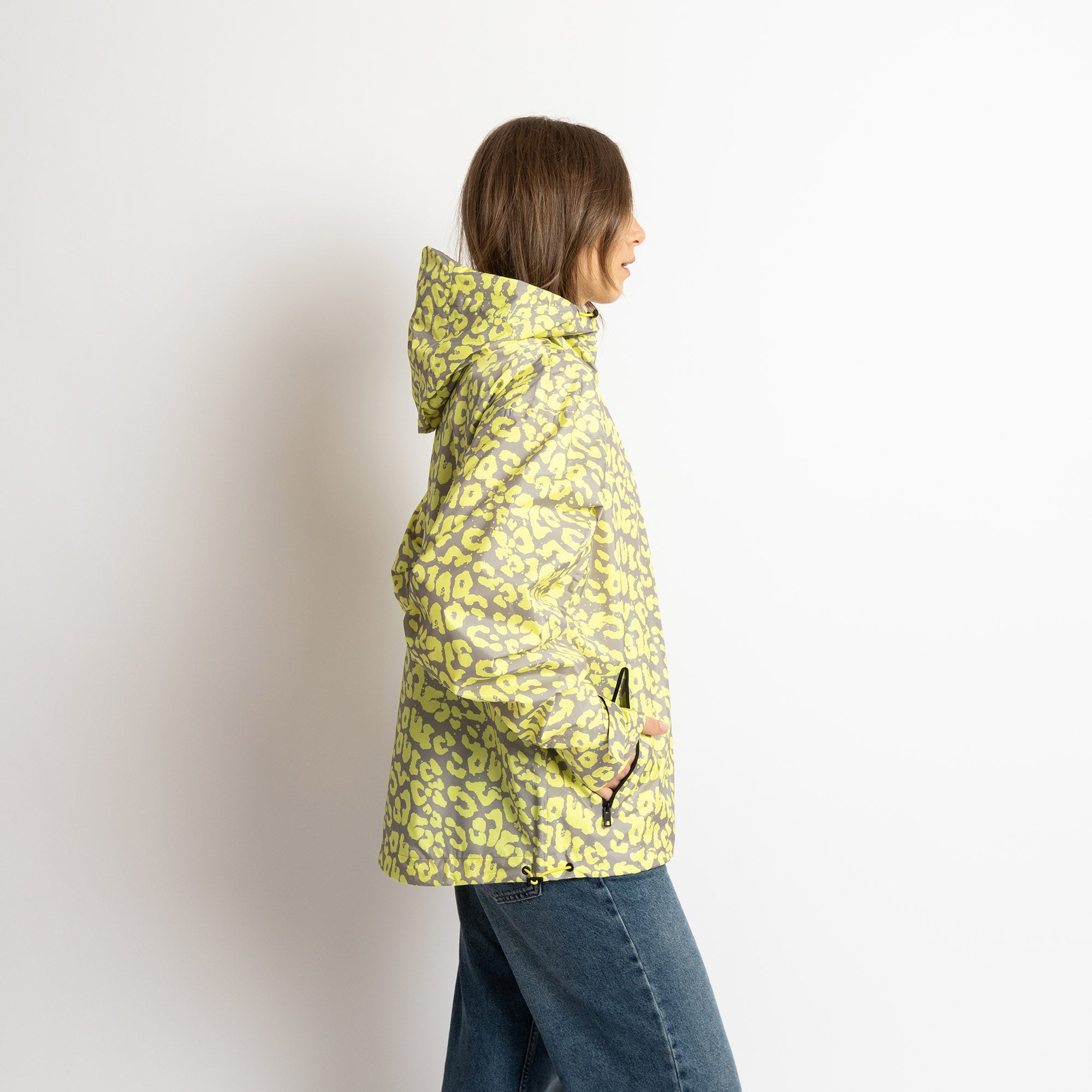 Rain Jacket leo splashes yellow/grey - VIVI MARI