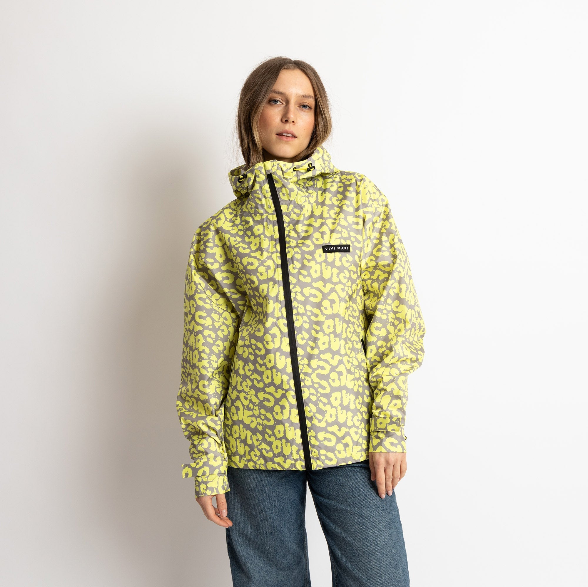 Rain Jacket leo splashes yellow/grey - VIVI MARI