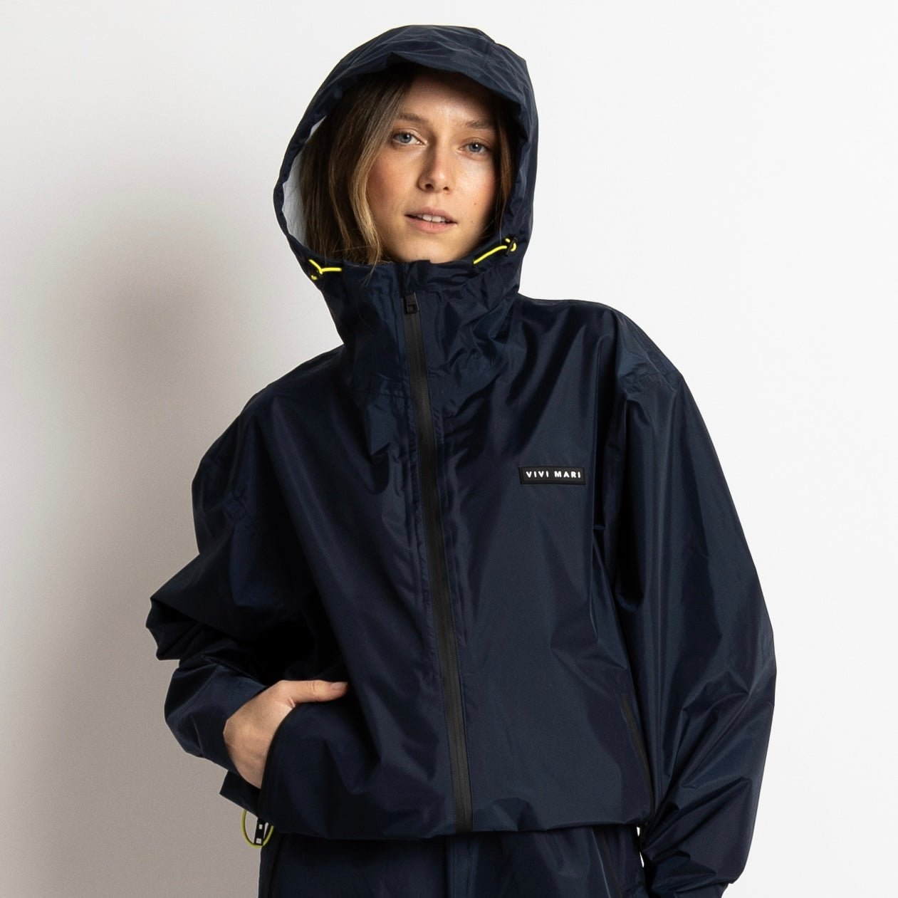 Rain Jacket solid navy - VIVI MARI