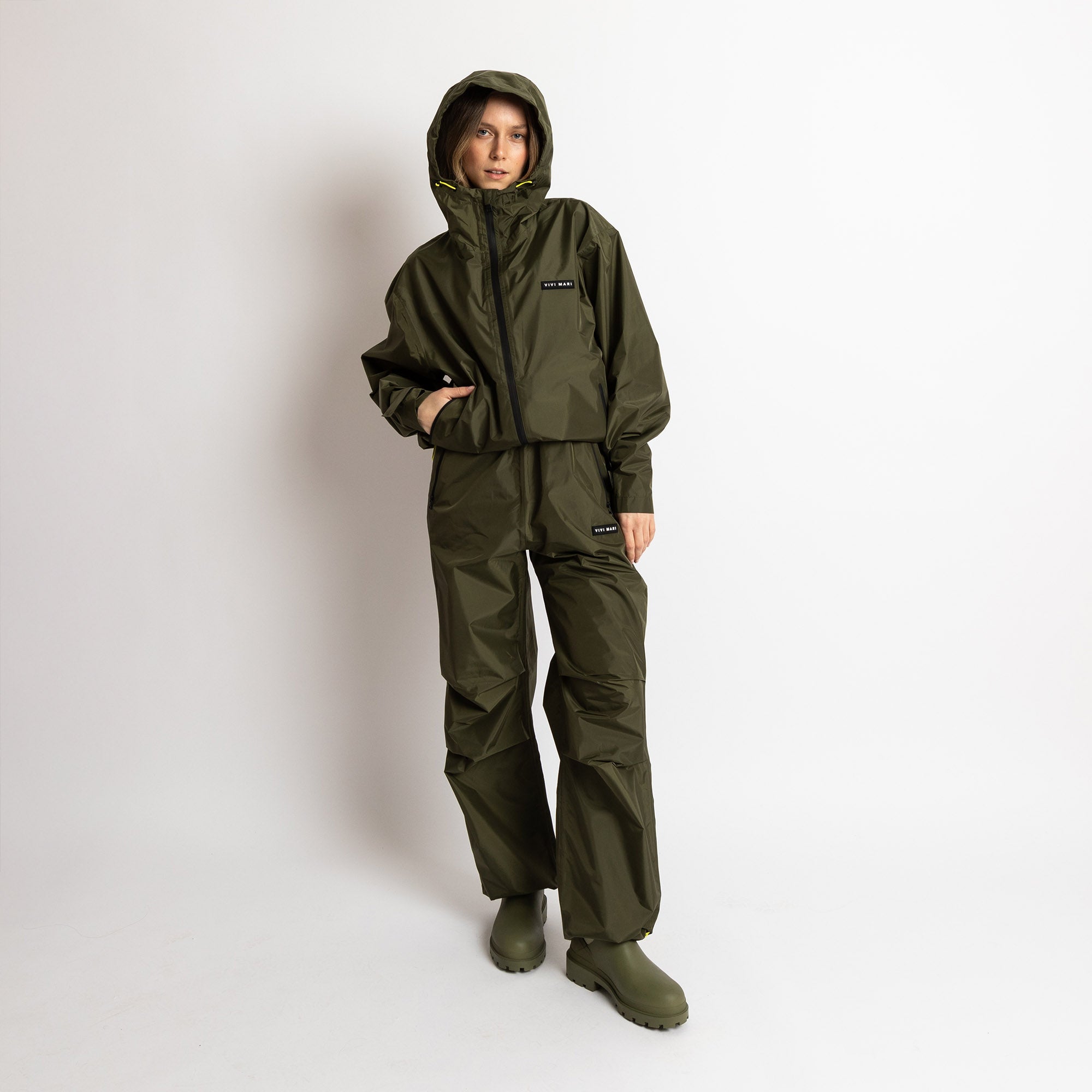 Rain Jacket solid olive - VIVI MARI