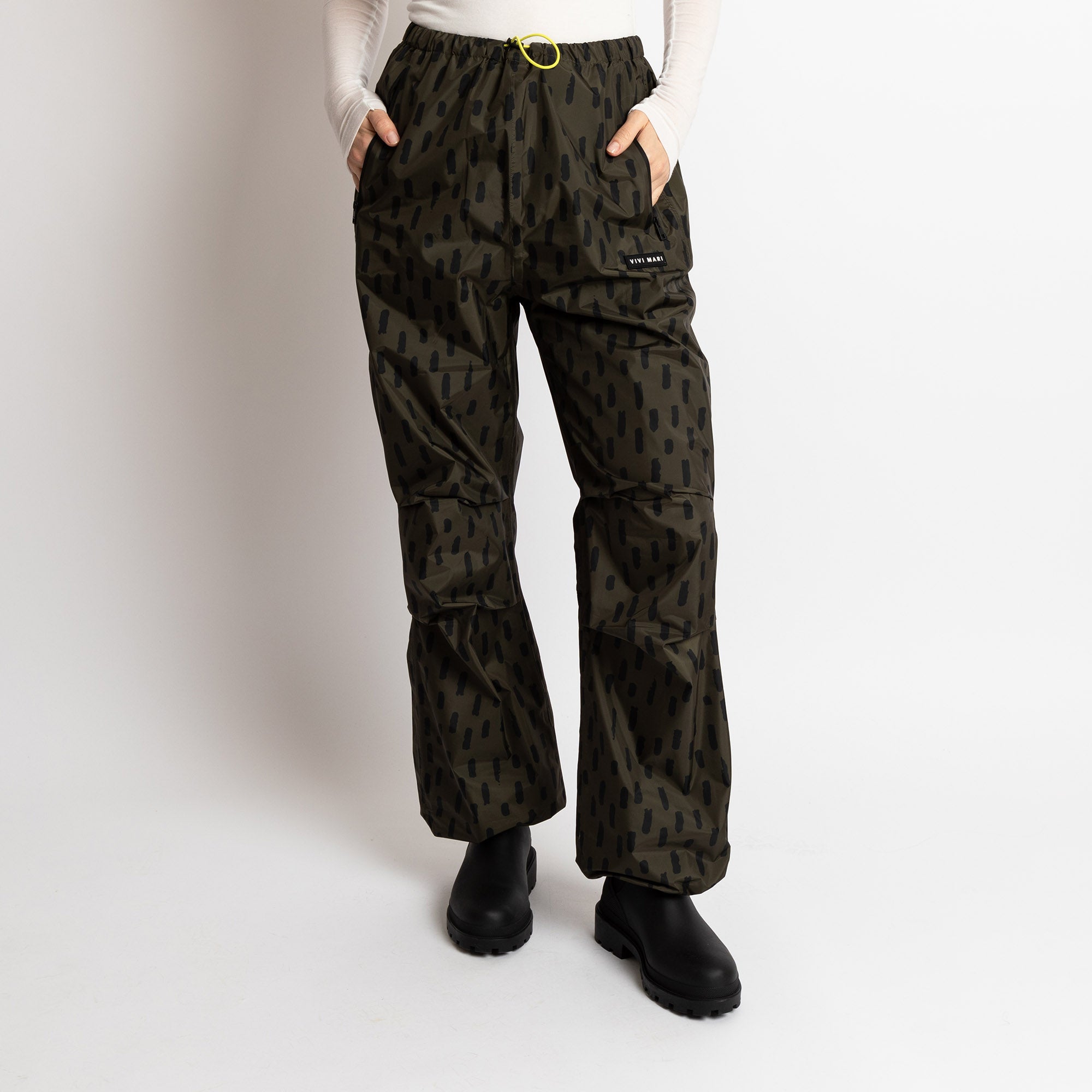 Rain Pants drops olive/black - VIVI MARI