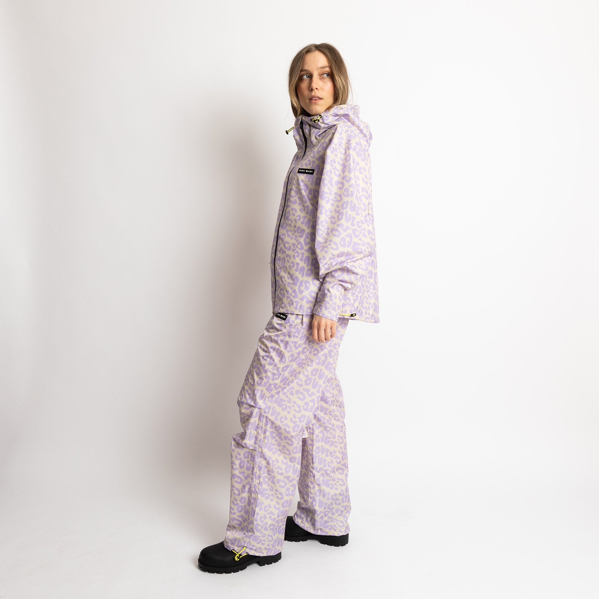 Rain Pants leo splashes lavender/grey - VIVI MARI