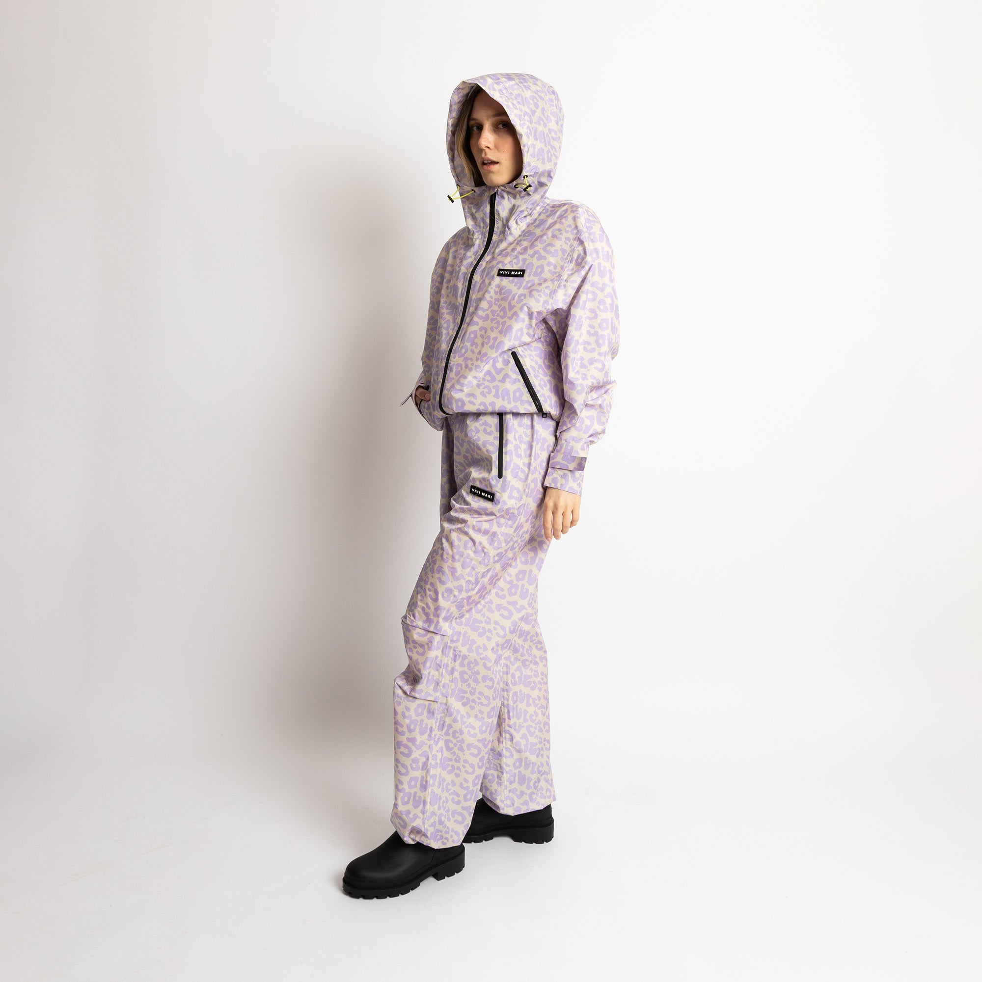 Rain Pants leo splashes lavender/grey - VIVI MARI