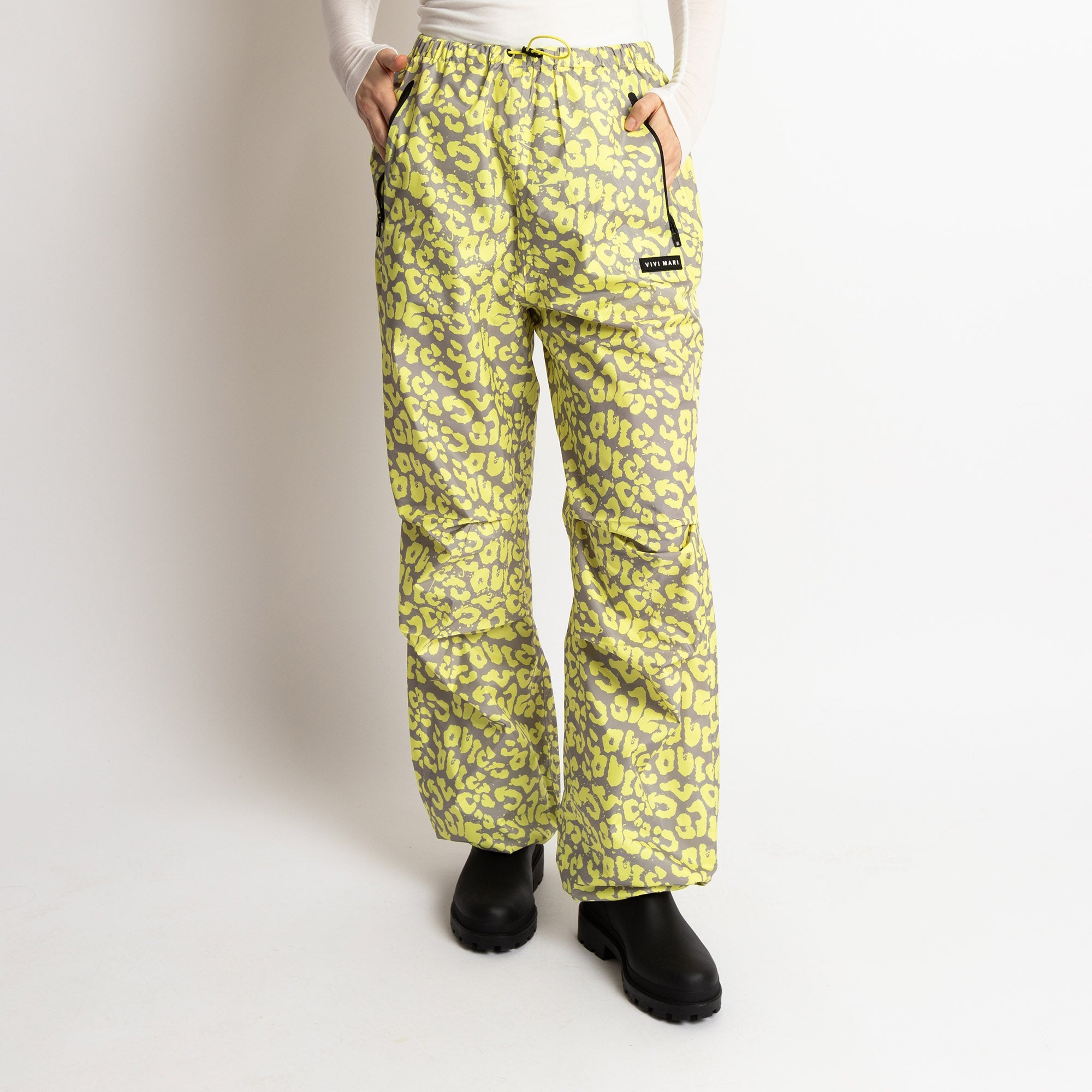 Rain Pants leo splashes yellow/grey - VIVI MARI