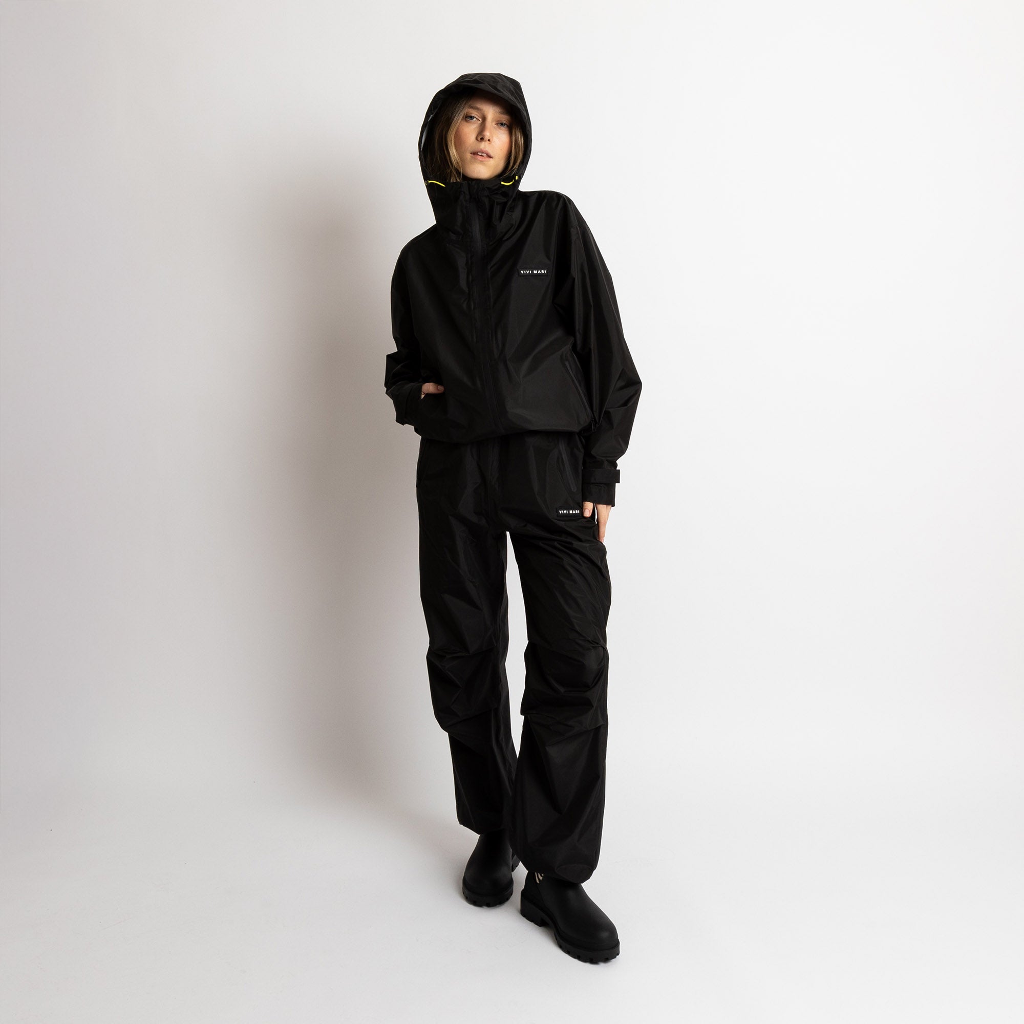 Rain Pants solid black - VIVI MARI