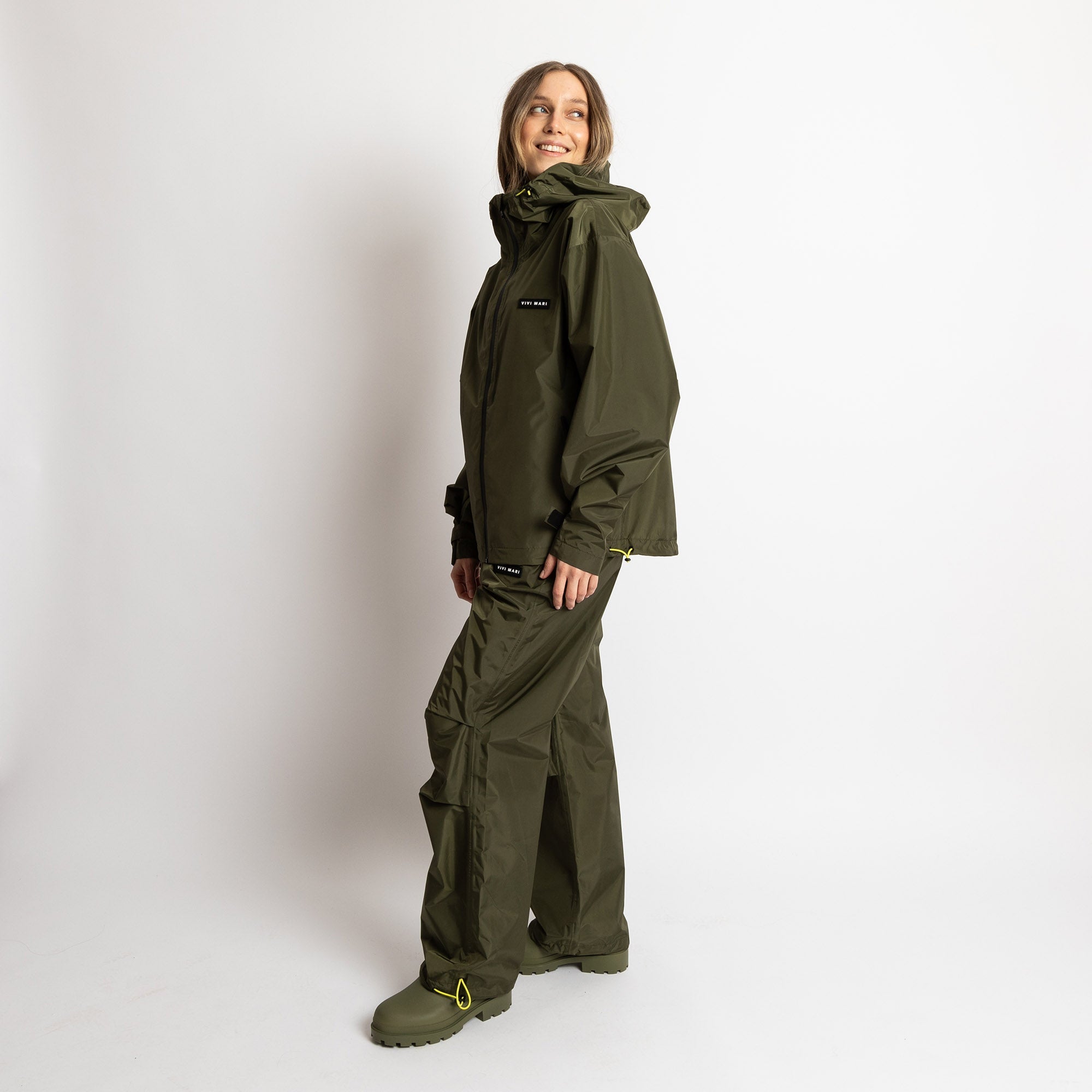 Rain Pants solid olive - VIVI MARI