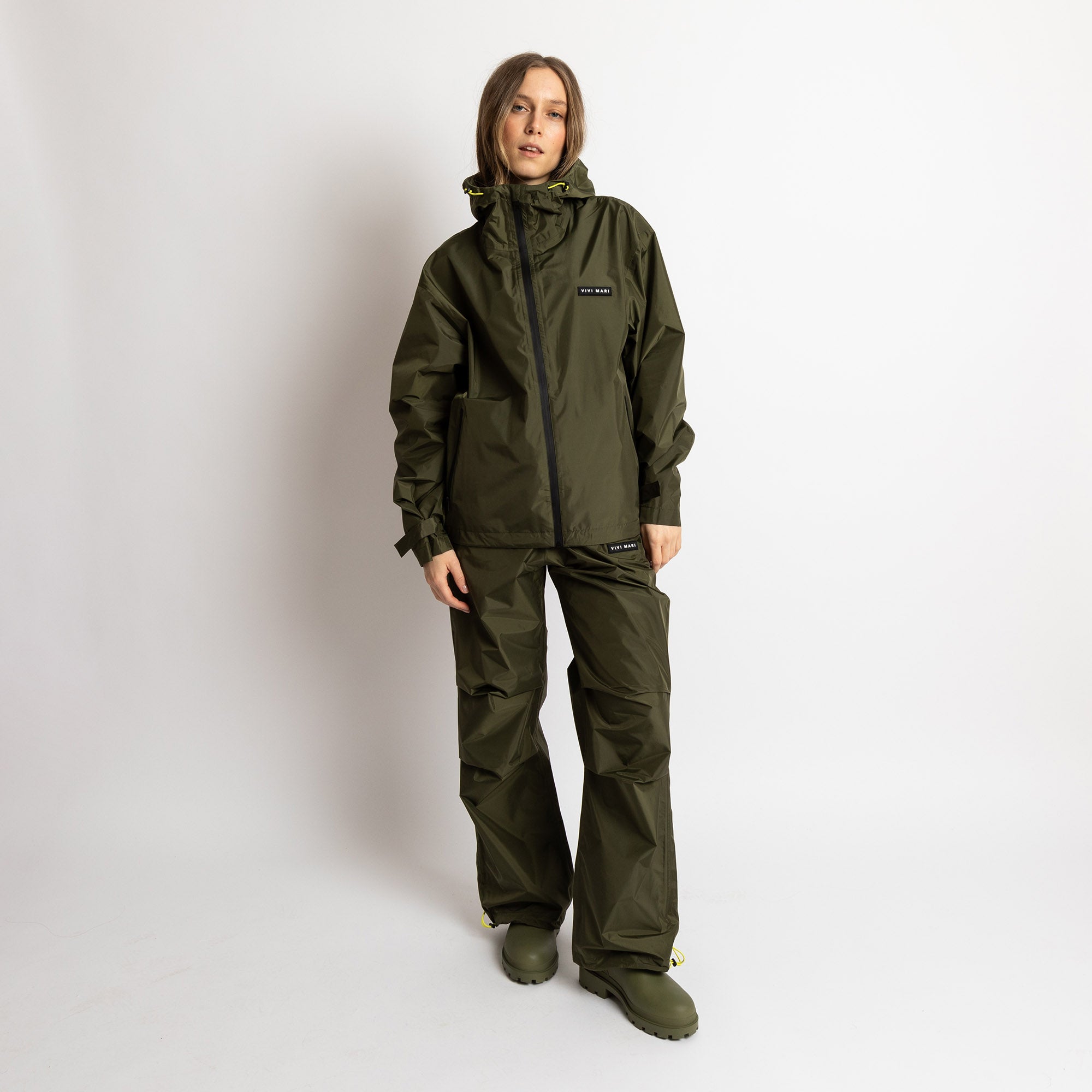 Rain Pants solid olive - VIVI MARI