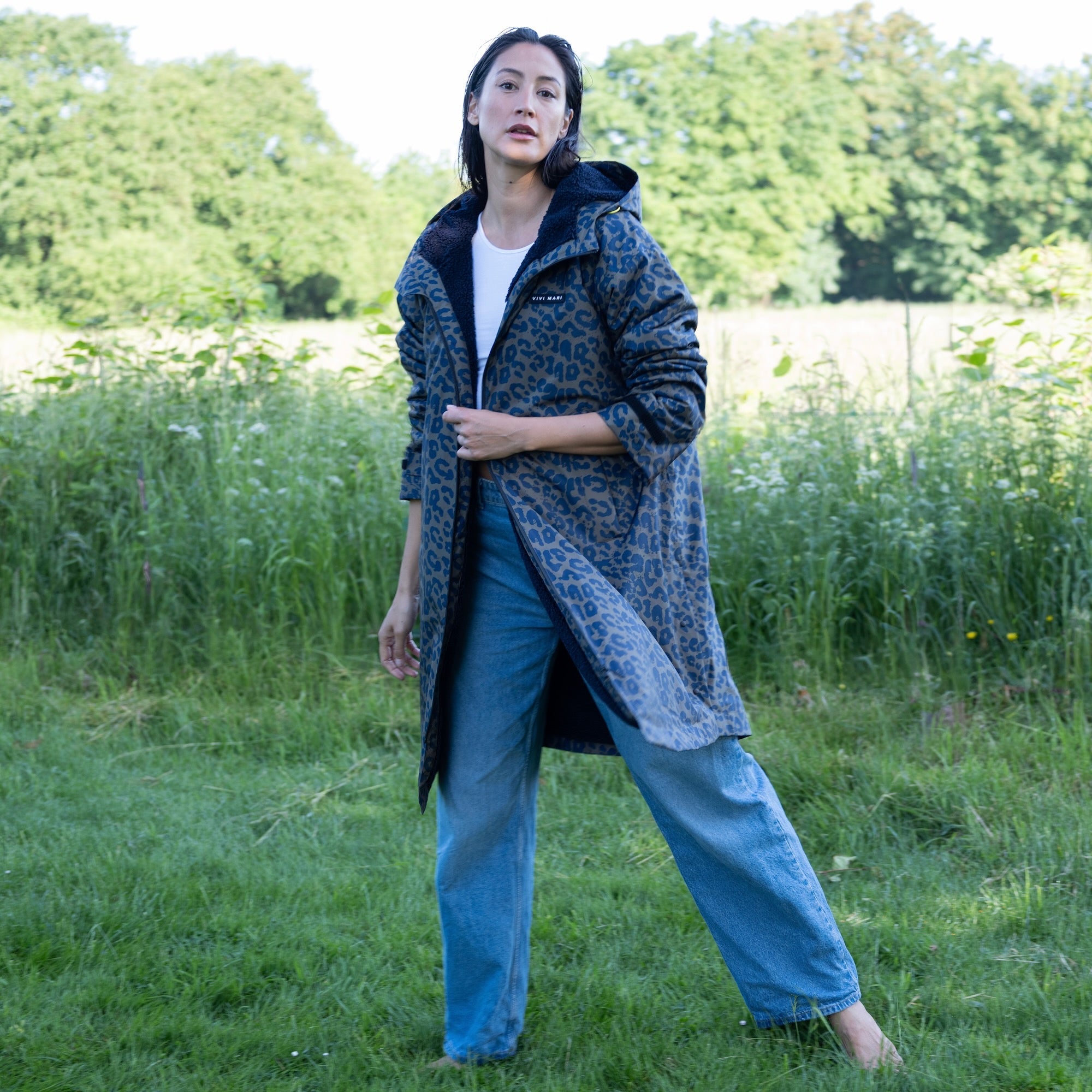 Rain Parka leo navy-olive/navy - VIVI MARI