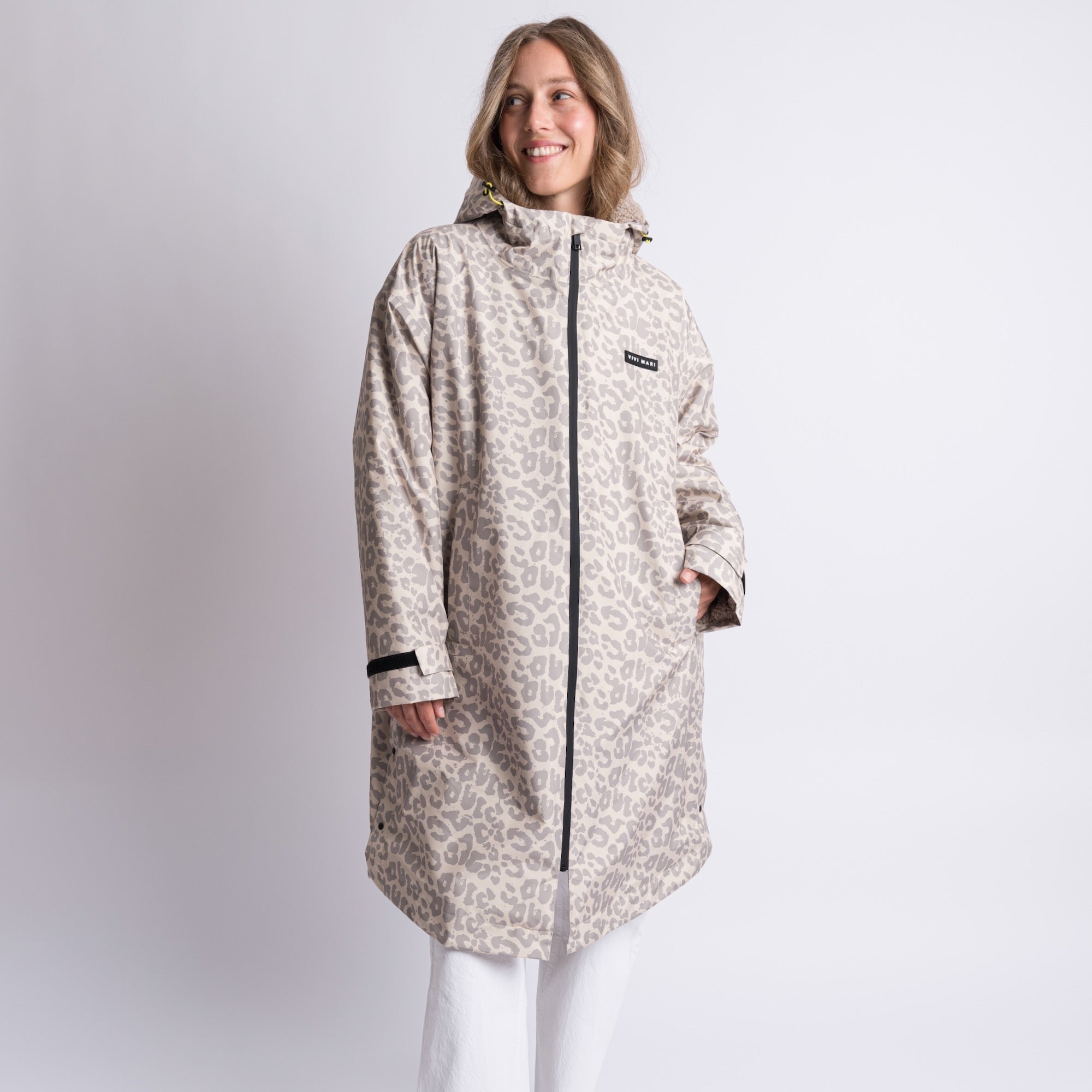 Rain Parka leo stone-sand/stone - VIVI MARI