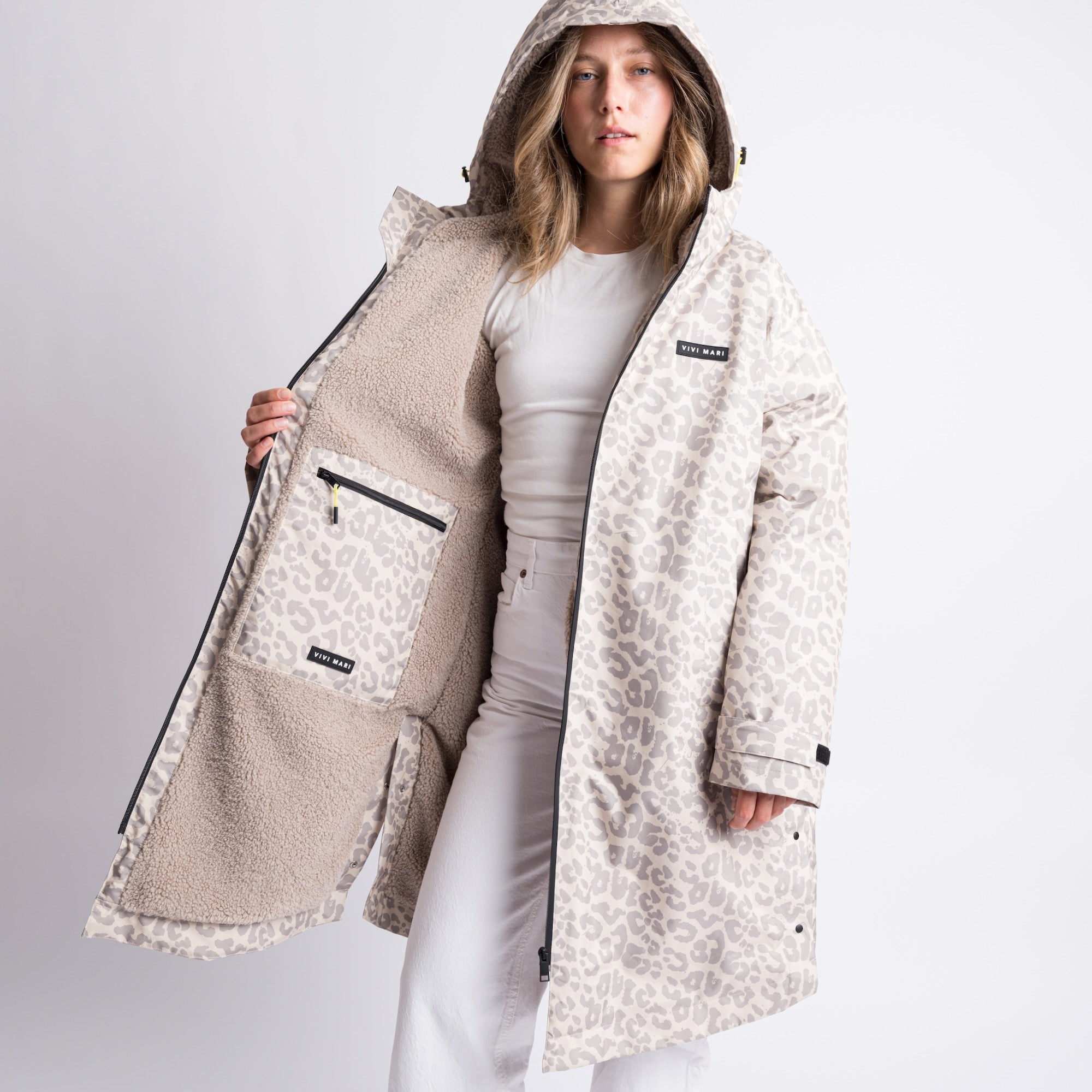 Rain Parka leo stone-sand/stone - VIVI MARI