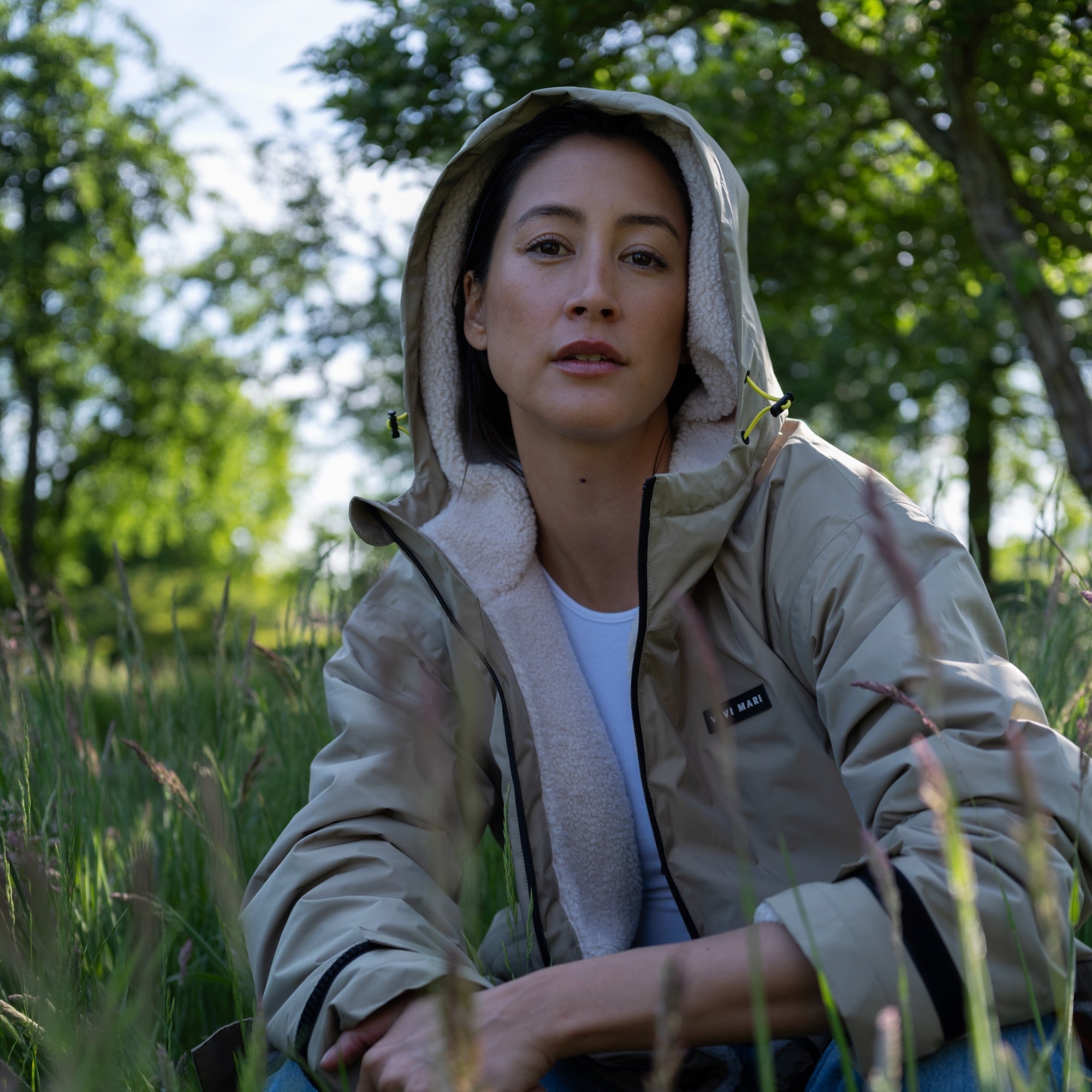 Rain Parka pale olive/sand - VIVI MARI