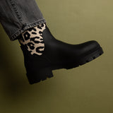 Rainboots short black/leo black - sand - VIVI MARI