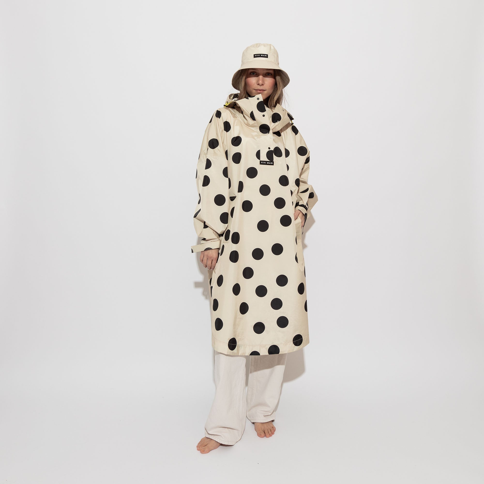 Raincoat dots black/sand - VIVI MARI