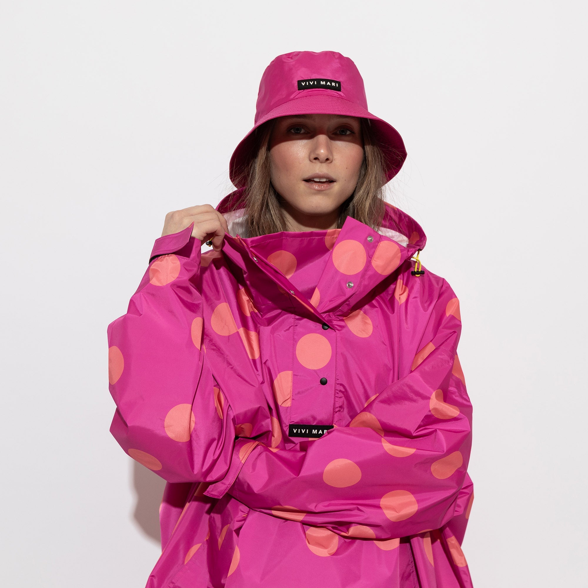 Raincoat dots magenta/peach - VIVI MARI