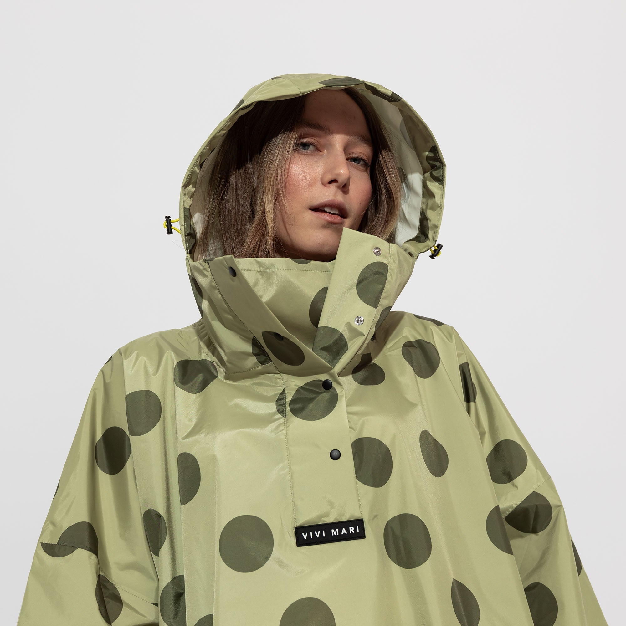 Raincoat dots pale olive/olive - VIVI MARI