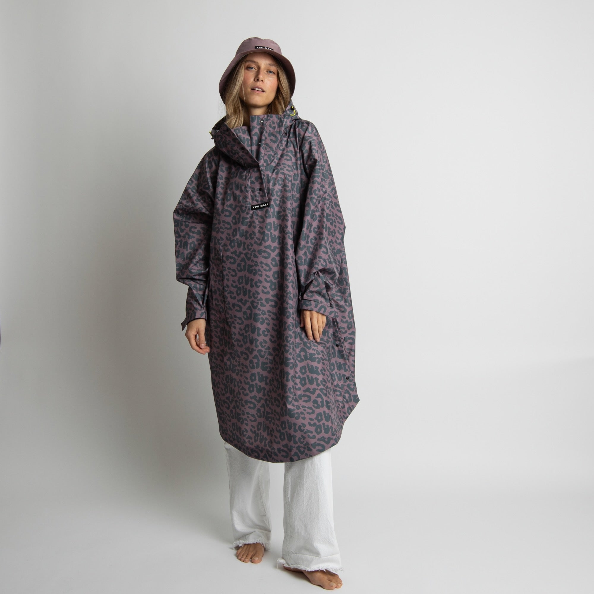 Raincoat leo splashes dark grey/ash plum - VIVI MARI
