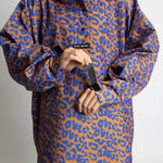 Raincoat leo splashes electric blue/caramel - VIVI MARI