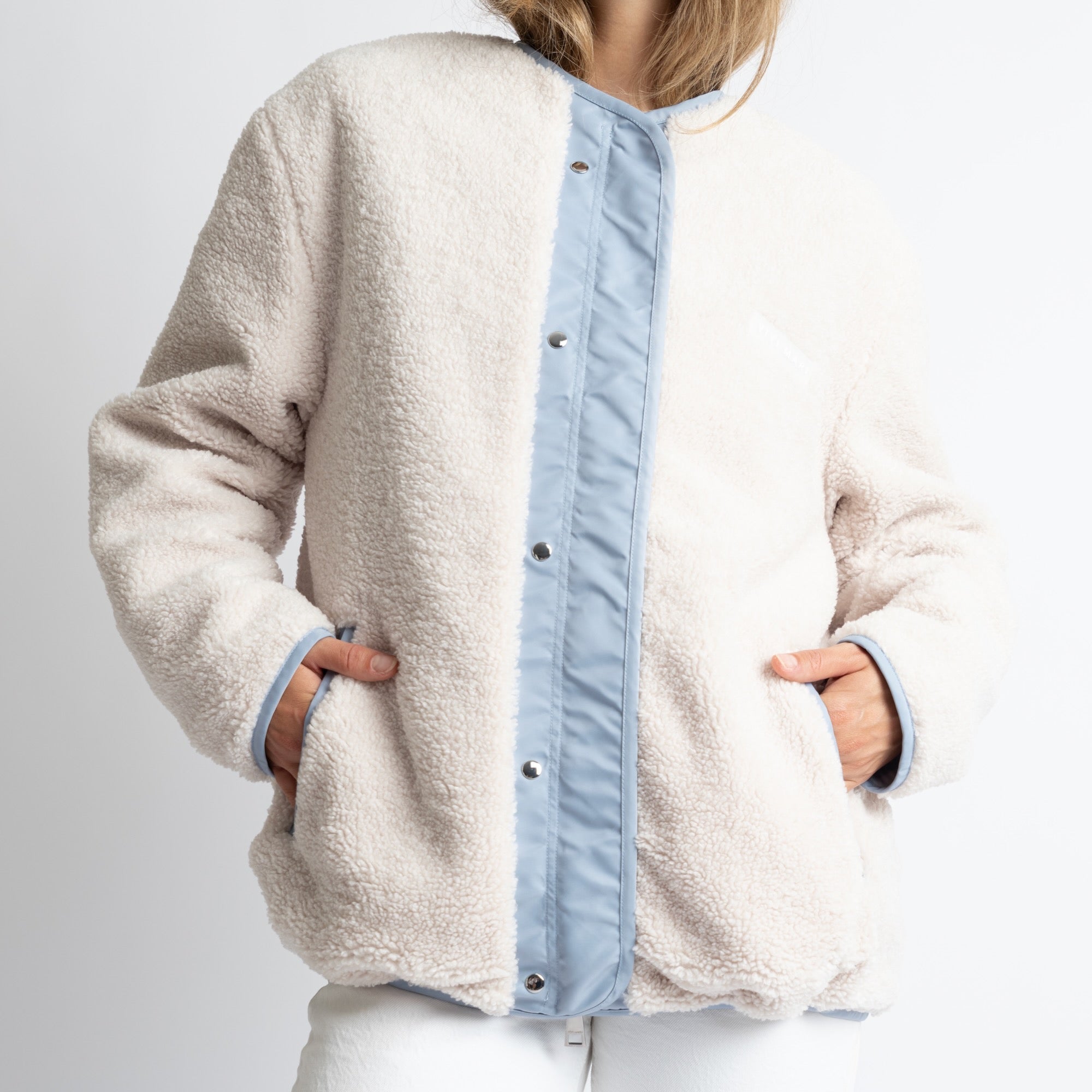 Reversible Bomber Jacket - ash blue/sand - VIVI MARI
