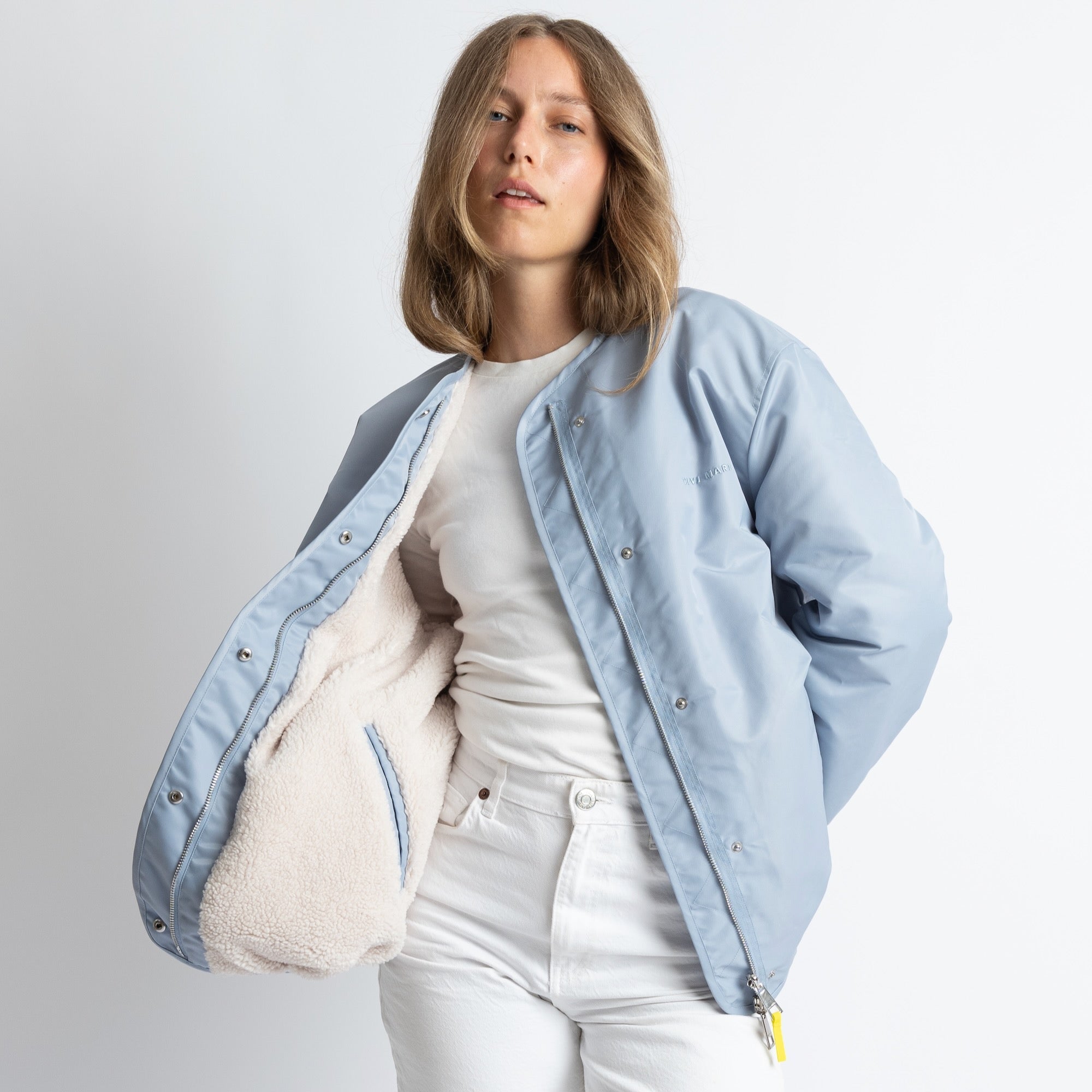 Reversible Bomber Jacket - ash blue/sand - VIVI MARI
