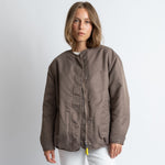 Reversible Bomber Jacket - dark mushroom/mushroom - VIVI MARI