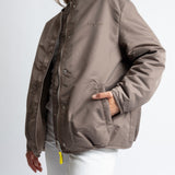 Reversible Bomber Jacket - dark mushroom/mushroom - VIVI MARI