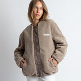 Reversible Bomber Jacket - dark mushroom/mushroom - VIVI MARI
