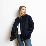 Reversible Bomber Jacket - navy/leo navy - olive - VIVI MARI