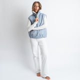 Reversible Bomber Vest - ash blue/sand - VIVI MARI