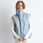 Reversible Bomber Vest - ash blue/sand - VIVI MARI