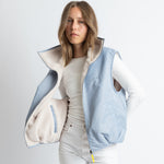 Reversible Bomber Vest - ash blue/sand - VIVI MARI