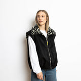 Reversible Bomber Vest - black/leo black - sand - VIVI MARI