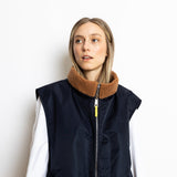 Reversible Bomber Vest - navy/caramel - VIVI MARI