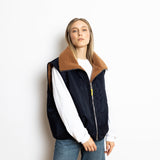 Reversible Bomber Vest - navy/caramel - VIVI MARI