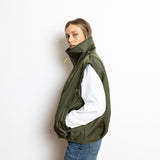 Reversible Bomber Vest - olive/leo navy - olive - VIVI MARI