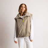 Reversible Bomber Vest - stone/leo sand - stone - VIVI MARI