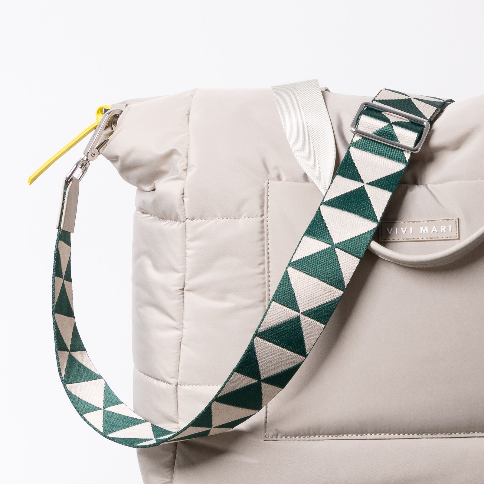 strap triangles green/sand - stone - VIVI MARI