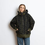 Sweat Jacket hoodie - leo splashes navy/olive - VIVI MARI