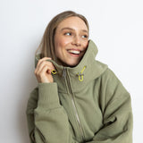 Sweat Jacket hoodie - solid pale olive - VIVI MARI