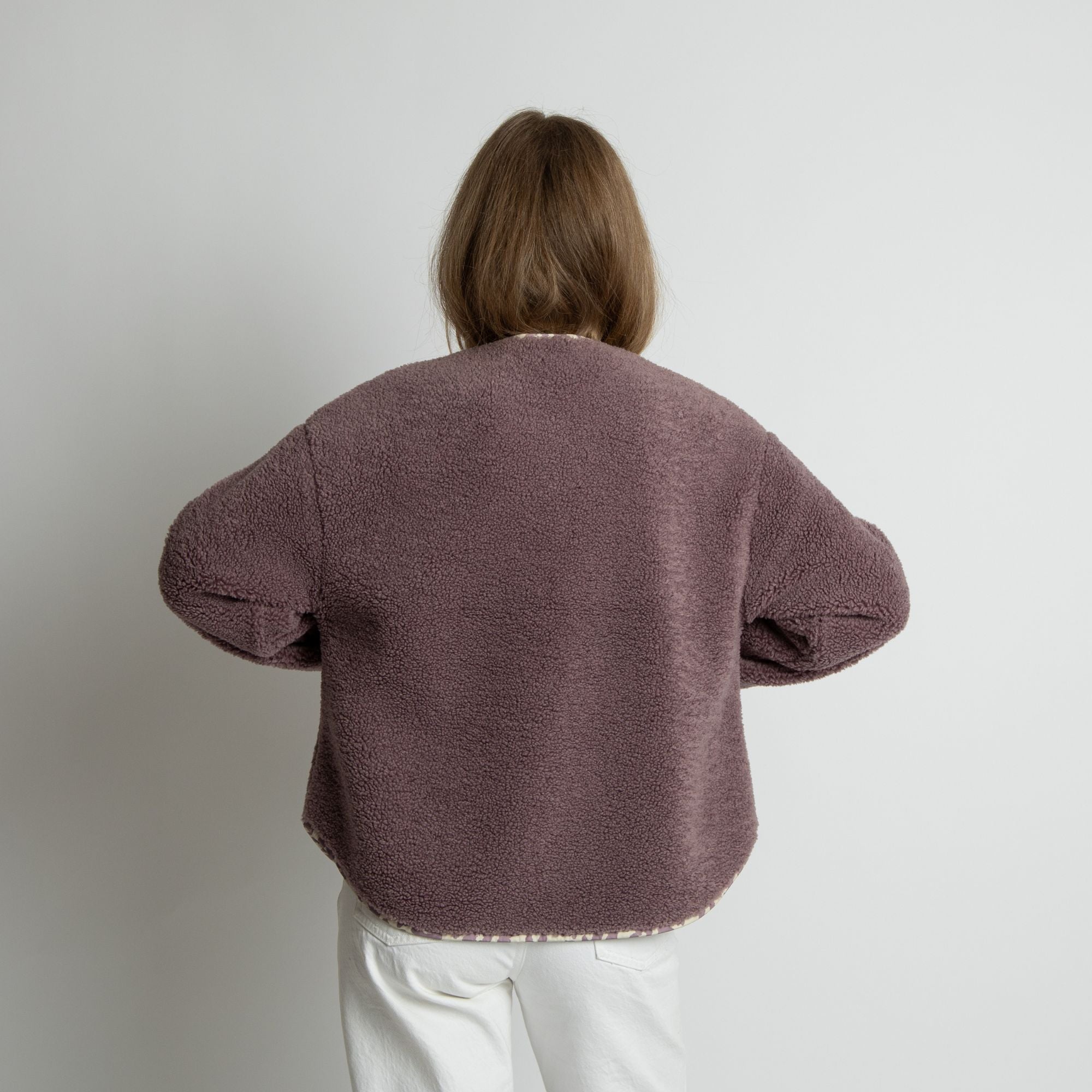 Teddy Fleece Jacket - ash plum - VIVI MARI