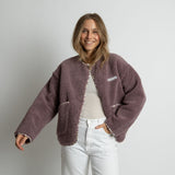 Teddy Fleece Jacket - ash plum - VIVI MARI