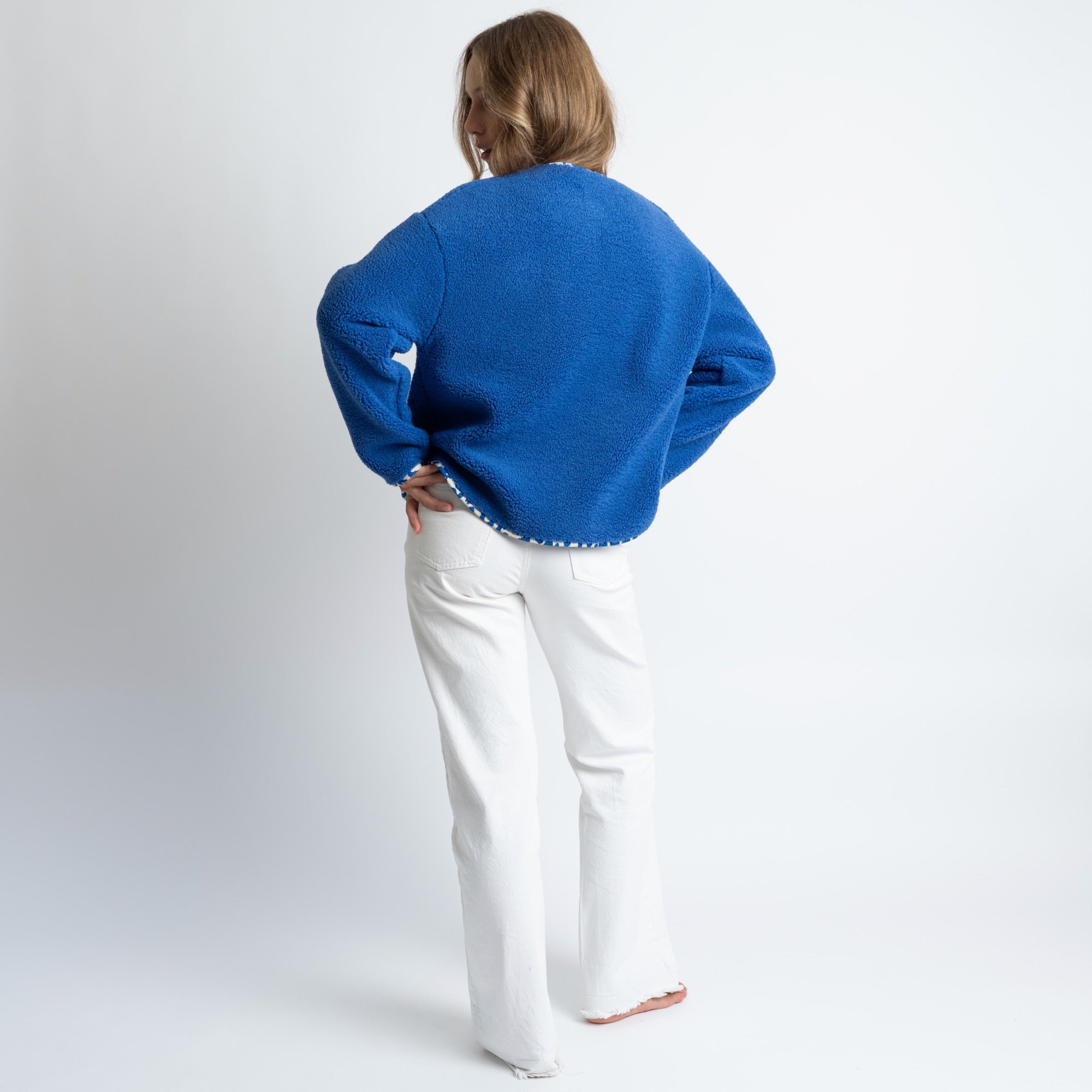 Teddy Fleece Jacket - blue - VIVI MARI