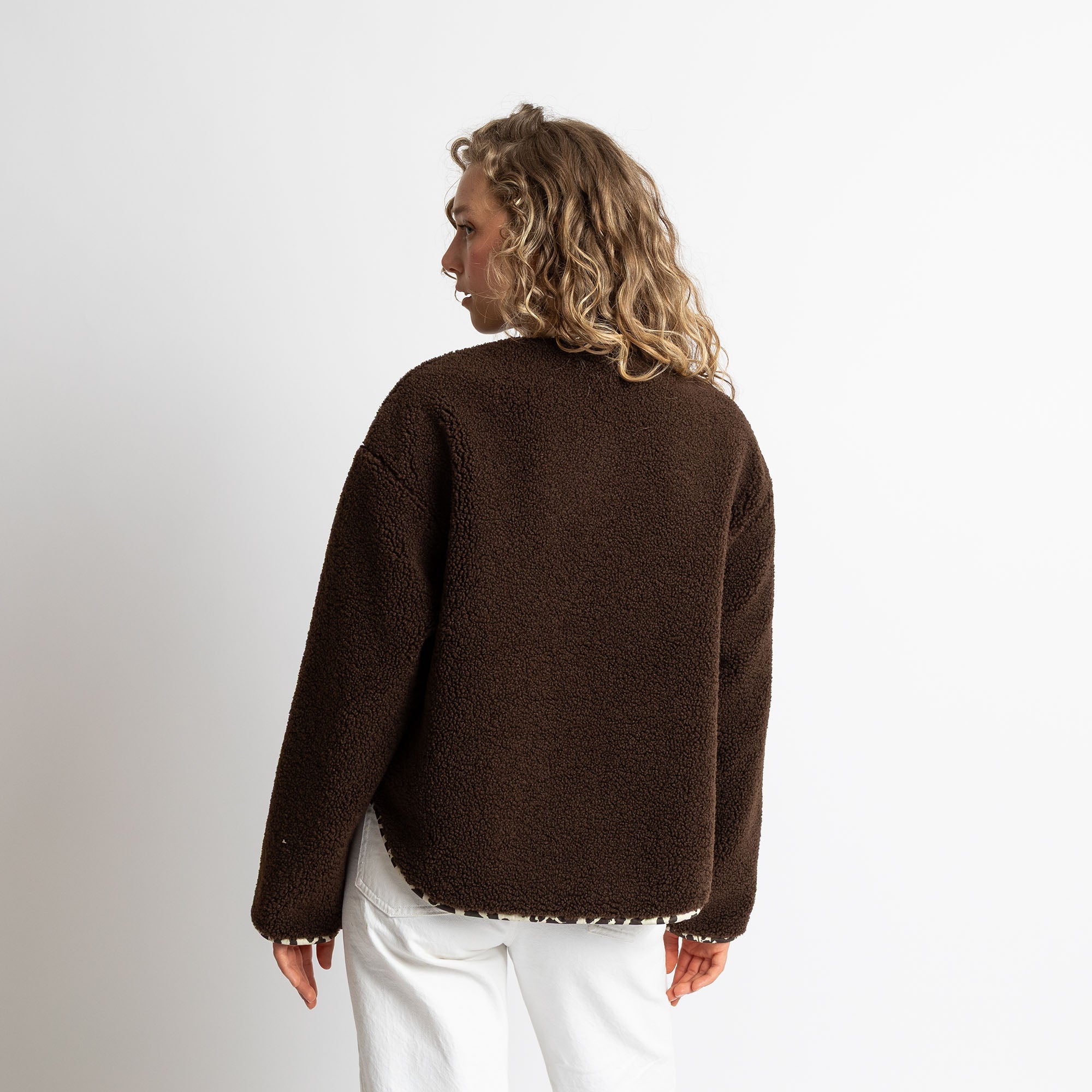 Teddy Fleece Jacket - chocolate - VIVI MARI