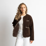Teddy Fleece Jacket - chocolate - VIVI MARI