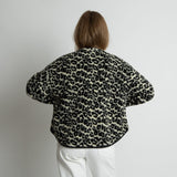 Teddy Fleece Jacket - leo splashes black/sand - VIVI MARI