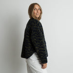 Teddy Fleece Jacket - leo splashes navy/olive - VIVI MARI