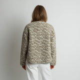 Teddy Fleece Jacket - leo splashes stone/sand - VIVI MARI