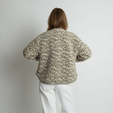 Teddy Fleece Jacket - leo splashes stone/sand - VIVI MARI